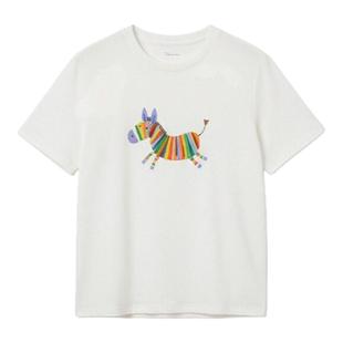 BW 马年限定款正肩短袖T恤打底衫女舒适极简主义穿搭白色