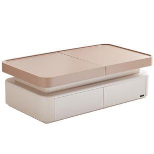 全友家居家用多功能可伸缩茶几客厅2025新款轻奢高级感收纳小桌子