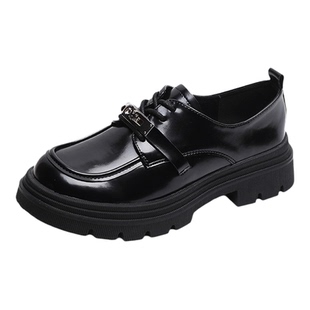 牛皮版~真皮厚底小皮鞋女2026新款软皮增高单鞋英伦松糕JK乐福鞋