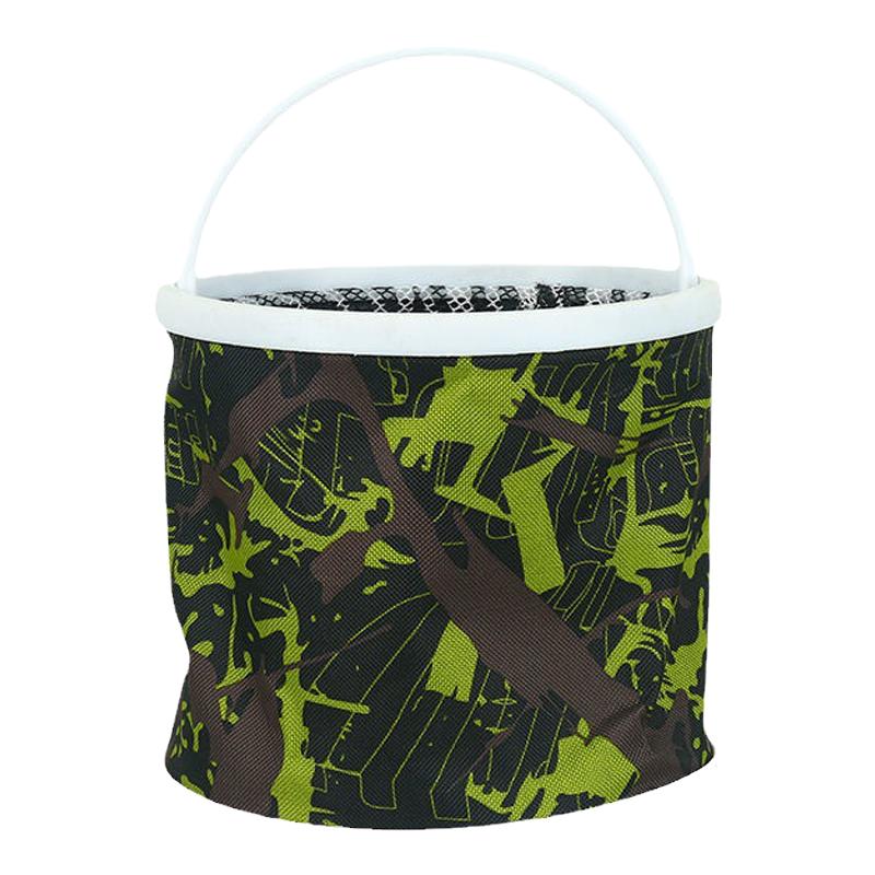 釣魚可折疊打水桶活魚箱裝魚桶漁具魚護(hù)桶多功能帶繩防跳網(wǎng)小魚桶
