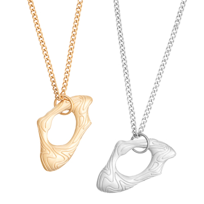 ROADLATIVE异形曲面钛钢项链