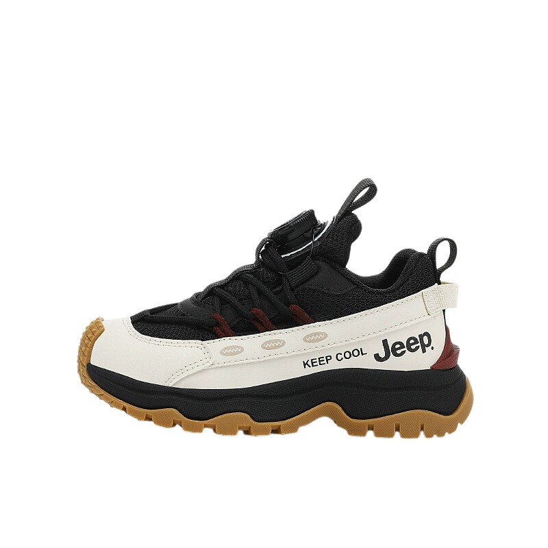 Jeep儿童鞋子旋转纽扣运动鞋