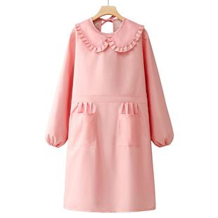 罩衣围裙长袖防水防油厨房家用2025新款网红餐饮专用定制logo印字