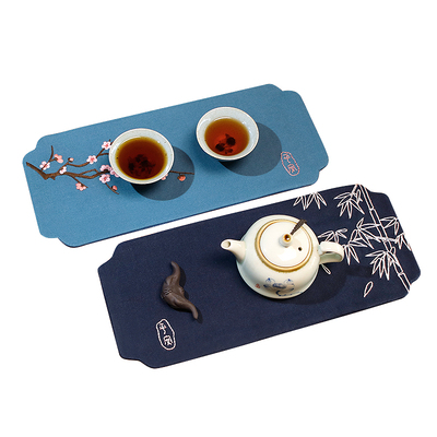 禅意风茶席棉麻杯垫隔热刺绣diy