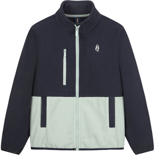 暇步士童装儿童外套25秋冬新品男大童休闲摇粒绒外套女童保暖上衣