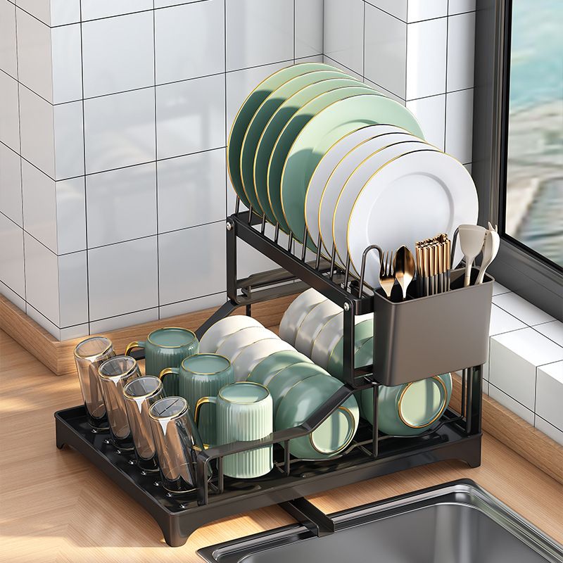 厨房置物架碗碟碗盘收纳架沥水架筷盒放碗架碗筷水杯收纳架可拆卸