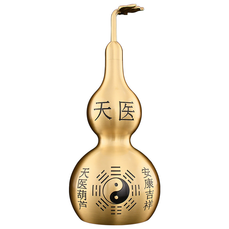 黄铜天医葫芦摆件开口空心