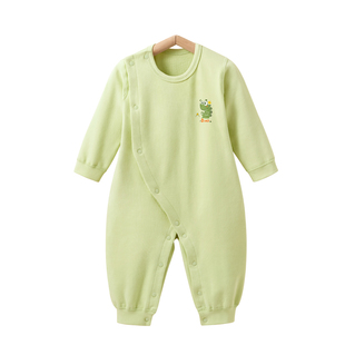 婴儿衣服冬季装新生幼儿宝宝德绒睡秋衣保暖内搭打底纯棉连体衣