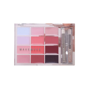 韩国专柜正品wakemake/唯可魅水光唇彩盘滋润显色调色口红盘12色