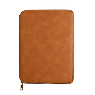 a5商务皮面多功能经理夹简约学生日记本创意活页拉链b5笔记本活页本子可拆卸记事本办公会议记录本定制logo