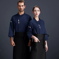 Модный синий черный лонгслив, водонепроницаемый фартук