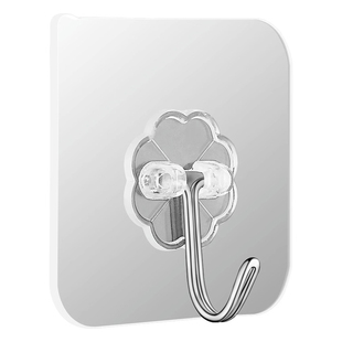 粘钩强力粘贴免打孔挂钩无痕承重粘胶透明厨房墙壁挂钩贴强力墙面