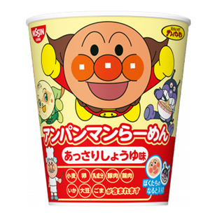 日本直邮日清食品面包超人清淡酱油味迷你装杯面速食方便面整箱