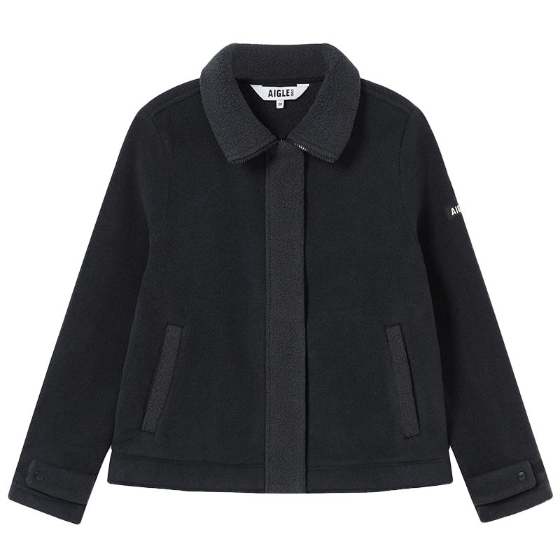 AIGLE艾高女士外套全拉链抓绒衣polartec300户外保暖上衣耐穿厚款