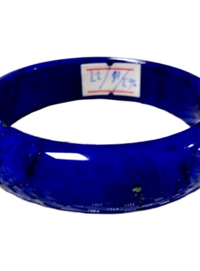 天然大青坊圆濯款精品青金石手镯