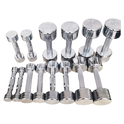 实心纯钢电镀哑铃体积小男女儿童