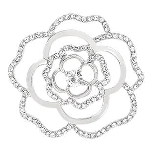 日常简约山茶花胸针高端精致时尚胸花轻奢高级感气质毛衣别针配饰