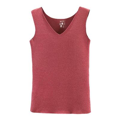 v领德绒保暖背心女士秋冬内穿无痕加绒加厚吊带贴身内搭棉打底衫