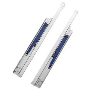 固特加厚侧装托底抽屉轨道二节静音隐藏式阻尼缓冲导轨橱柜滑道