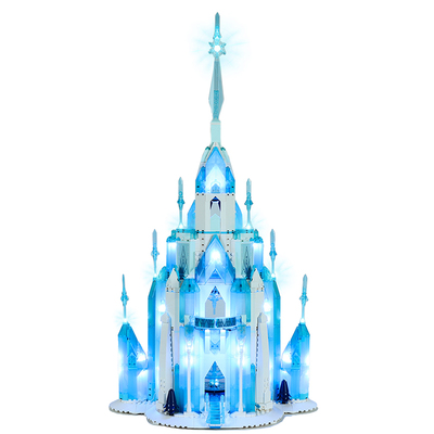 迪士尼可匀适用艾莎城堡led乐高