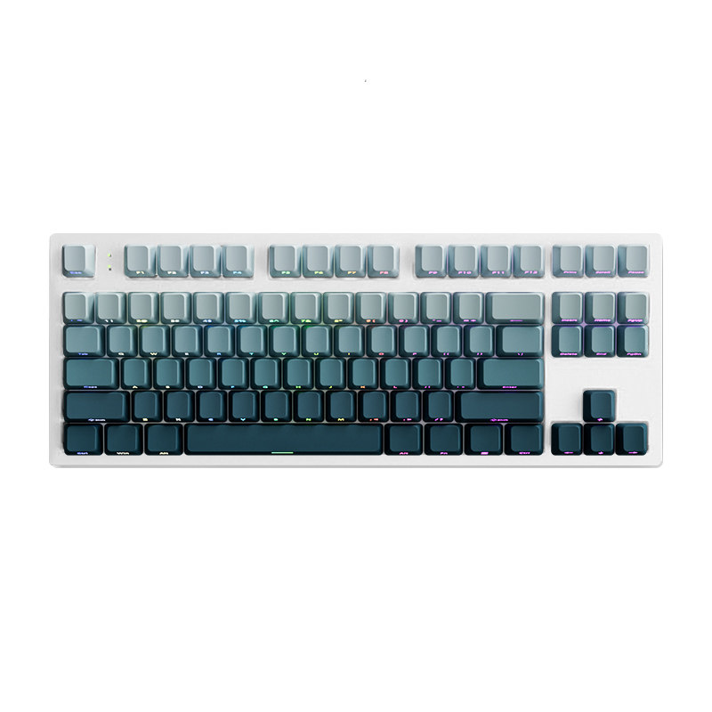 腹灵MK870Pro群青侧刻渐变键盘