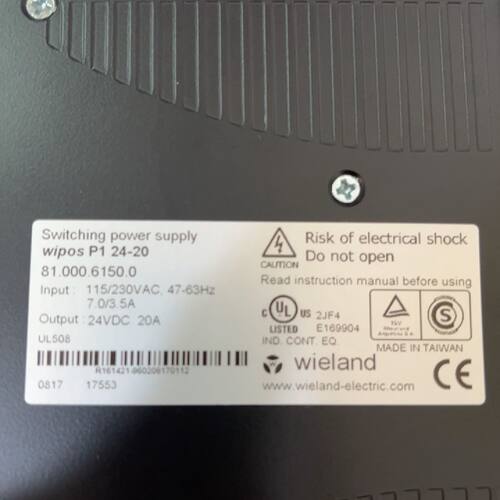 议价wieland威朗wipos P1 24-20开关电源，德国