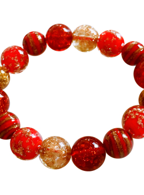 本命年圣诞节女琉璃复古手链