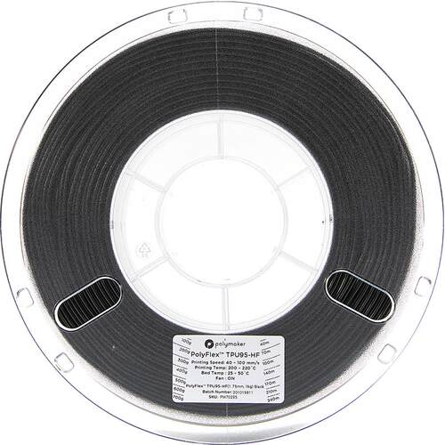 Polymaker PolyFlex TPU90 3D打印耗材 柔软 耐候性 柔性3D耗材 1.75mm和2.85mm 750g