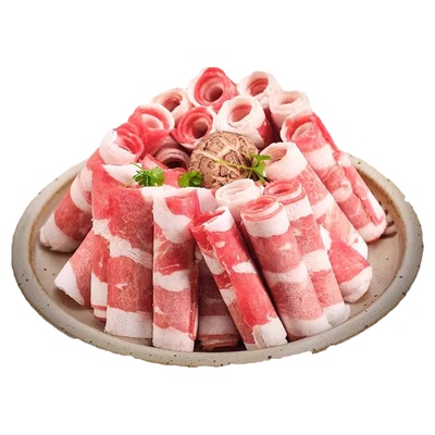 鲜切肥羊卷5斤装火锅食材