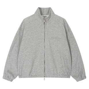 GROVE官方旗舰店女春季款拉链针织夹克双拉链经典休闲短款外套