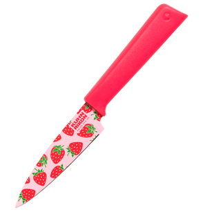 瑞士力康不锈钢水果刀家用彩色图案刀具削皮刀瓜果刀带刀鞘锋利