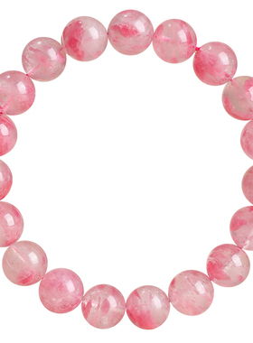 天然蔷薇石手串女款樱花雨