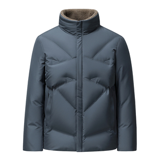 鸭鸭中老年羽绒服男2025年新款中年爸爸冬装男士防风保暖鸭绒外套