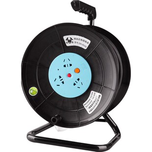 公牛线盘插座GN-804D电缆盘大功率16A延长线轴移动拖卷盘空盘30米