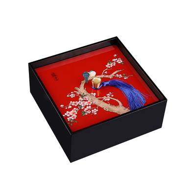 传统漆器手绘古典轻奢木质干果盒