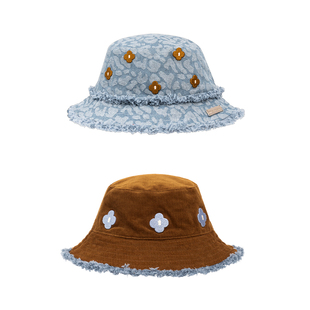 puui噗又原创寻踪系列秋冬女款可爱双面加厚毛边遮阳挡风渔夫帽