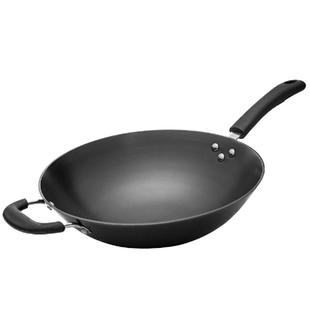 悦町郏县生铁锅家用无涂层圆底炒菜锅老式铸铁尖底燃气电磁炉炒锅