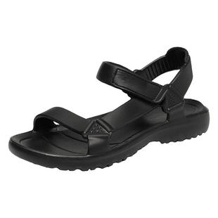 女士运动凉鞋沙滩鞋日常休闲户外厚底软底百搭纯色魔术贴搭扣女鞋