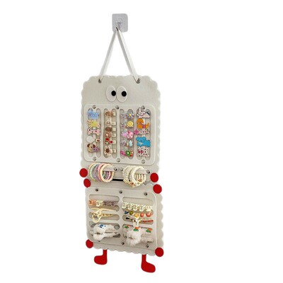 儿童发饰收纳神器装发夹抓夹鲨鱼夹挂袋发圈展示架挂墙神器大容量