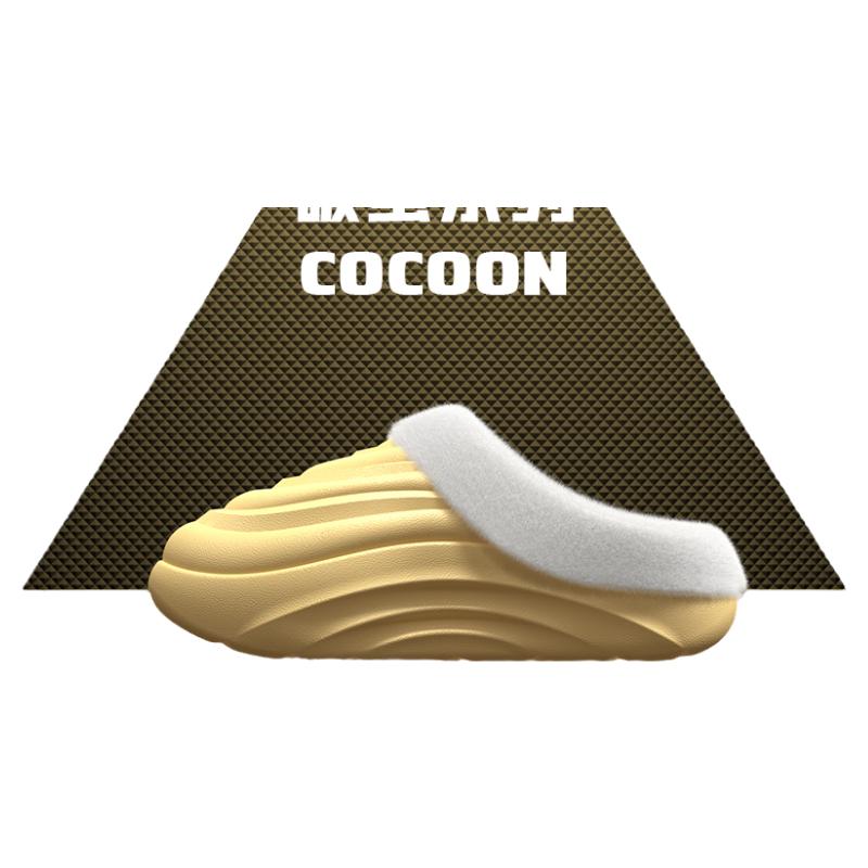 亚束破茧情侣棉鞋可外穿防水厚底拖鞋居家休闲秋冬季加绒保暖拖鞋