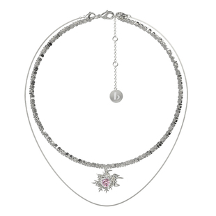 BOONEE幻影系列项链女轻奢小众高级设计感液态雪花双层链条锁骨链