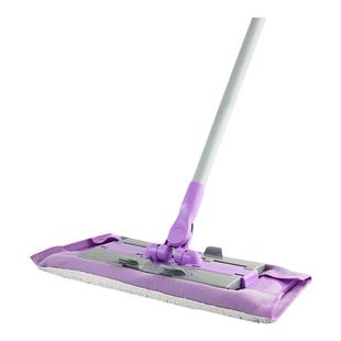 妙洁拖把紫色夹布拖平板拖把夹毛巾干湿两用木地板瓷砖耐拖易拖净