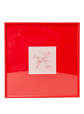 逅里「好柿」红色装饰画客厅挂画 乔迁之喜挂饰新家布置 高级礼物