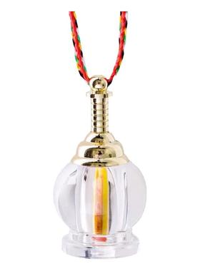 瓶子透明空心吊坠容器可打开挂件