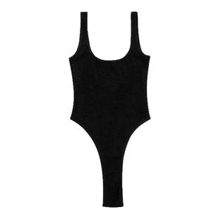 辣到中暑夏季美式辣妹低胸性感露背高叉露腰连体背心修身显瘦上衣