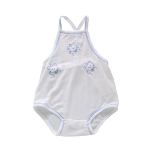 包屁衣男孩夏季薄款婴儿吊带背心莫代尔59码幼儿无袖连体衣服睡衣