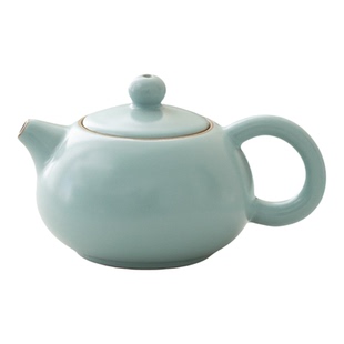 南山先生空青汝窑西施壶家用泡茶壶手工陶瓷泡茶器高档轻奢单壶