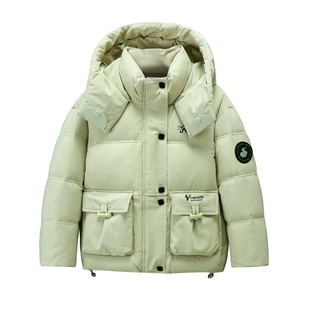 新款正品ABC三防免洗女童羽绒服加厚短款中大童洋气冬季童装外套