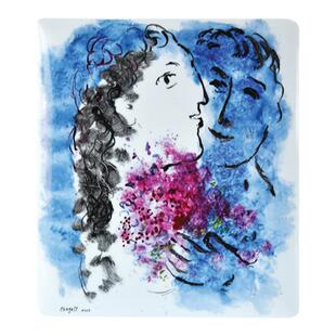 法国柏图 BERNARDAUD 夏加尔系列长方盘陶瓷家用摆盘精致创意餐盘