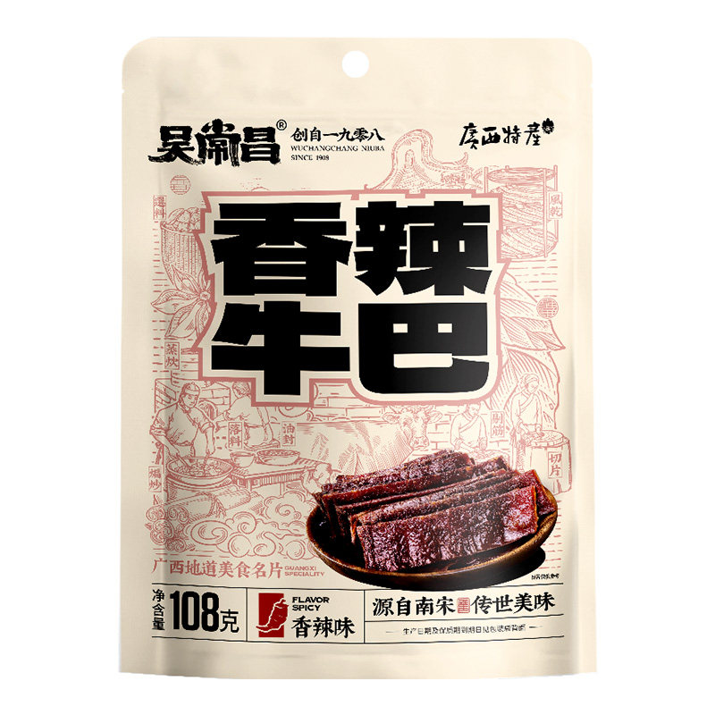 吴常昌玉林牛巴香辣原味即食108g